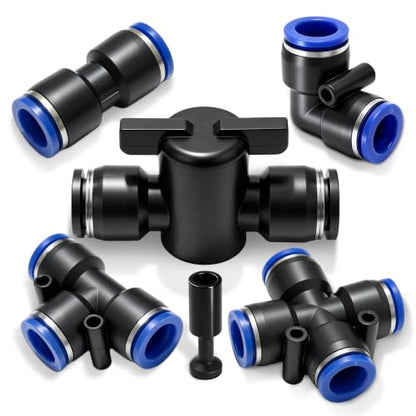 40PCS 5/16" Drip Irrigation Fittings, Quick Connect Drip System Parts - size: 40PCS 5/16" Connector Set
