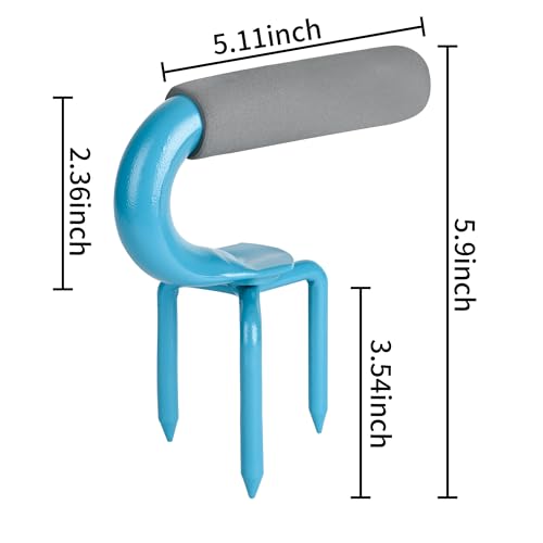 Hand Tiller Garden Tool Lawn Aerator Spike Manual Tool 2 Pack - color: Purple and Blue