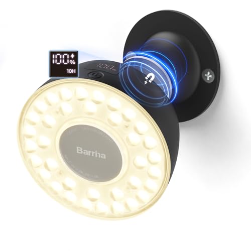 Barrina OG03C Rechargeable Puck Grow Light, 5200mAh, 4000K, 1 Pack, Black - color: Black, size: 1 Pack