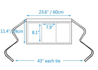BOHARERS Waist Apron with 3 Pockets - Black Waitress Waiter Server Short Aprons - color: 1 Pack Black