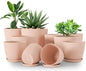 Plant Pots Indoor with Drainage, 10 Pack Multi-Size Planters Set, Pink - color: Peach Pink, size: Pack of 10