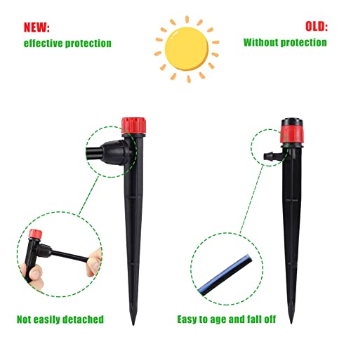 25 Pcs 360° Adjustable Drip Irrigation Spray Emitters - style: 25pcs-Red Drip