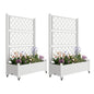 Fancyango Raised Garden Bed with Wheels 61.2" Hx2 -Ashen - color: Ashen, size: 61.2"Hx2