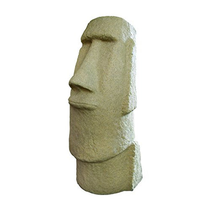 EMSCO Group Easter Island Head Statue – Natural Sandstone Appearance – Made of Resin – Lightweight – 28” Height - color: Sandstone, style: Easter Island