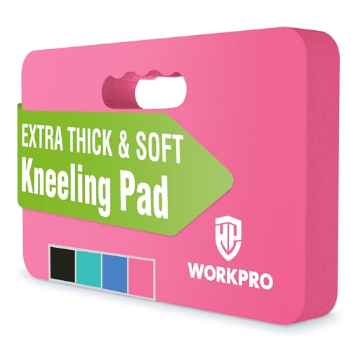 WORKPRO Extra Thick Kneeling Pad, 1 Pack, 17.5 x 11 x 1.5 in, Pink - color: Pink, size: 1 Pack