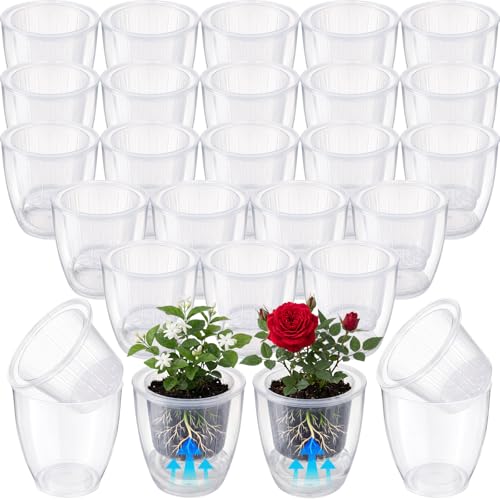 Self Watering Plant Pots, 3.5'', Transparent, 36 Pcs - color: White, size: 3.5''