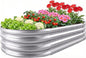 1Pcs Galvanized Raised Garden Bed 4x2x1 FT Metal Planter Box Silver - color: Silver, size: 4x2x1FT