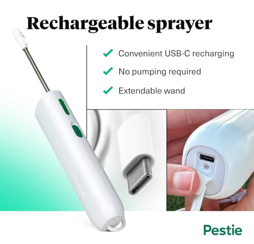 Pestie Rechargeable Garden Sprayer & Bag, Battery-Powered Yard Weed Sprayer