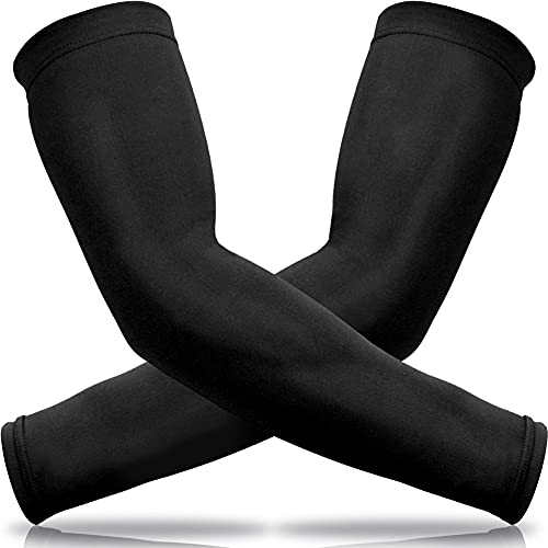 beister UV Protection Arm Sleeves for Men & Women, UPF 61+ Cooling Cover - color: Black, size: Large