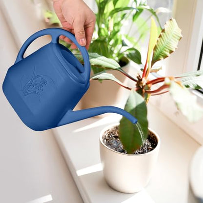 Hand Watering Can - for Home Plant Garden - 1/2 Gallon - Blue - color: Blue