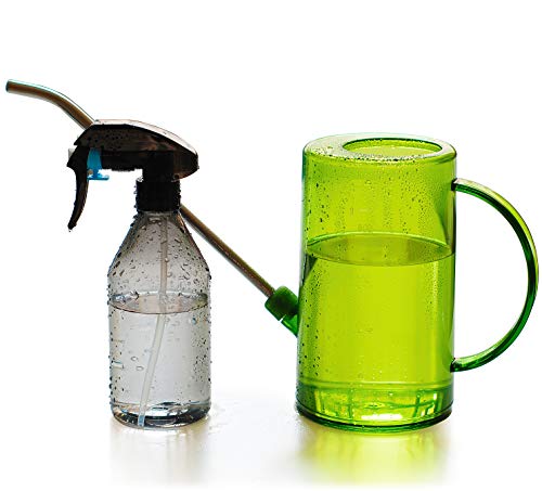 Small Watering Can, Plant Water Can for Indoor Plants, Plant Waterer 1Liter - color: Green