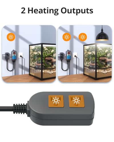 Inkbird Aquarium Heater with Probe Thermostat Fish Ornamental Shrimp Reef Tanks 24 Hours Double Time with Day Night Automatic Temperature Controller - size: ITC-306T (with Aquarium Probe)