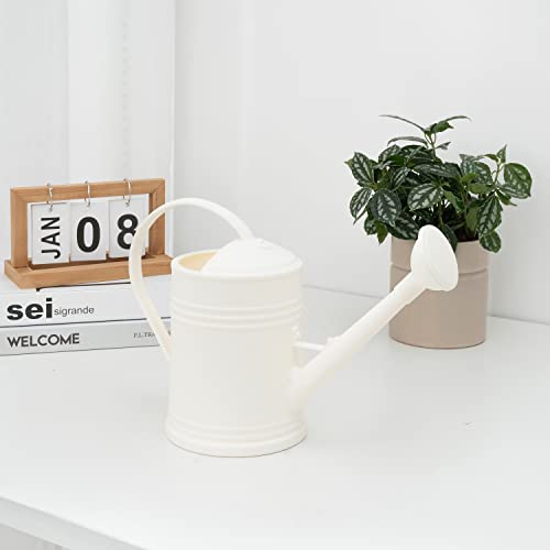 Plastic Indoor Watering Can with Sprinkler Head - 68 oz, 1/2 Gallon - color: White