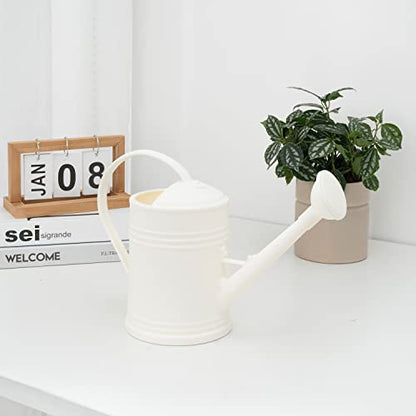 Plastic Indoor Watering Can with Sprinkler Head - 68 oz, 1/2 Gallon - color: White