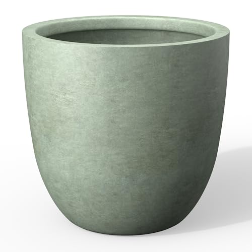Kante Modern Home Minimalist 14" Dia Mint Green Concrete Bowl Planter - color: Mint Green, size: 14-Inch Dia