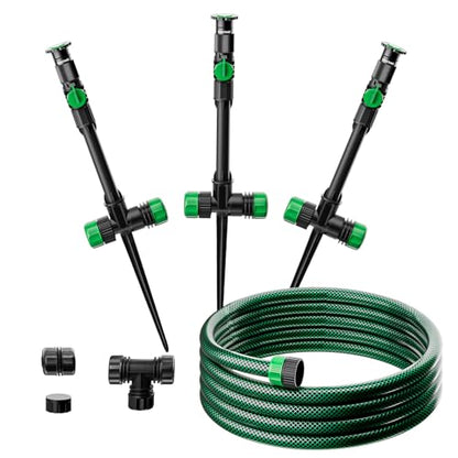 RESTMO Above Ground Sprinkler System,Irrigation Sprinklers for Yard,Green - color: Green