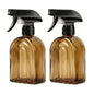 Amber Glass Plant Mister Spray Bottles, 13.5oz Adjustable Nozzle, 2 Pack - color: Amber-1