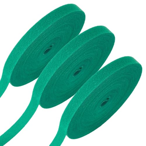 Tangyinrd 3 roll Garden Tie Green Tape Twist Ties for Plants Tomato Plant Support for Effective Growing for Climbing Plants,Reusable Adjustable Garden Plant Ties Gardening Strap - size: 98.4ft