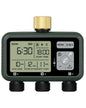3 Zone Brass Sprinkler Timer, Garden Hose Timer, Automatic Irrigation System, Programmable Faucet, 3 Outlets, with Rain Delay, Manual Mode,Child Lock, for Yard, Garden, Lawn, Green E13WT06