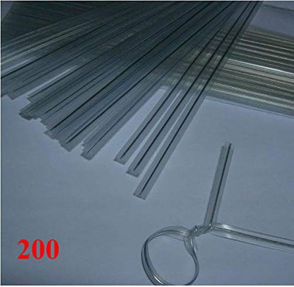 Weststone - 200pcs Heavy Duty (Wire#23) Plastic Twist Ties - 200 Clear 8" - color: 200 Clear 8"