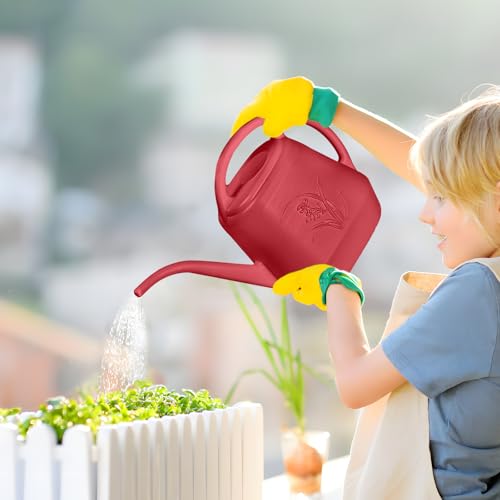 Plastic Watering Can - Wine Red - 1 Gallon - color: Wine Red