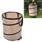 Collapsible Leaf Trash Can 37.8L Capacity Handle Locking Mechanism Outdoor Yard Garden Campsite Debris Bin 90% Cleanup Foldable Storage for Lawn Cleanup Leaf Collection
