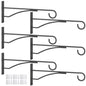 Eyrosa 8" Plant Hangers Hanging Hooks Minimalist 6 Pack, Black - color: Black