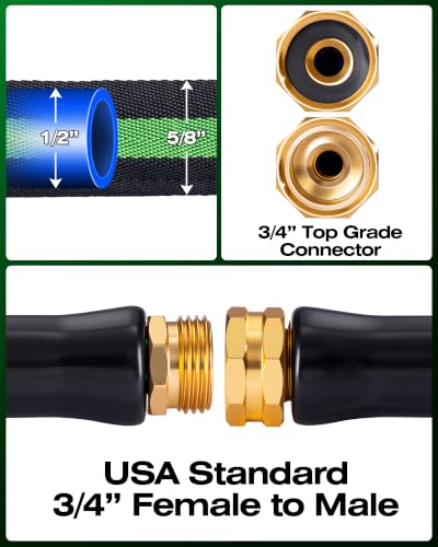 Flexible Garden Hose 100 FT, Ultra Lightweight Water Hoses - size: 100 FT