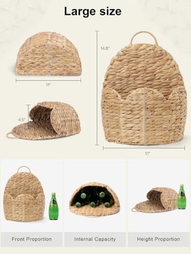 Hanging Door Basket,Scalloped Wall Baskets for Front Door- L - size: Large