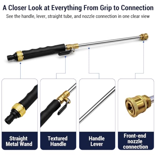 Quick Connect Washer Wand with 2 Nozzles