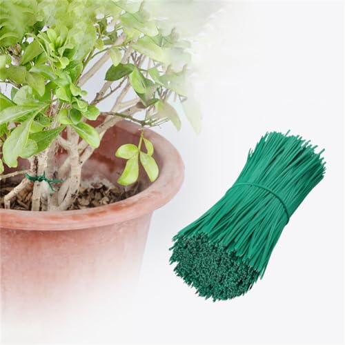 Plant Twist Ties - 8in Plant Ties for Climbing Plants - Garden Ties Reusable Twist Ties Garden Twine for Plants Vines Cords Bags - Pack of 200, Green