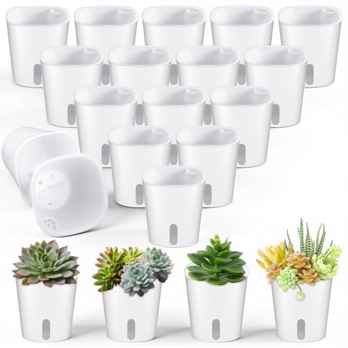 SHENLIU 3" Self Watering Pots, 20 Sets Watering Planters Plastic Self