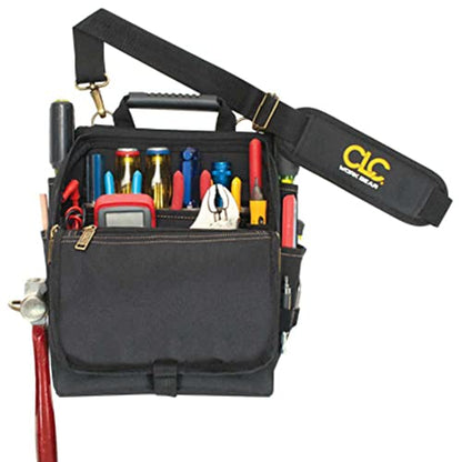 CLC Custom Leathercraft 1509 Zippered Professional Electricians Tool Pouch, 21 Pocket , Black