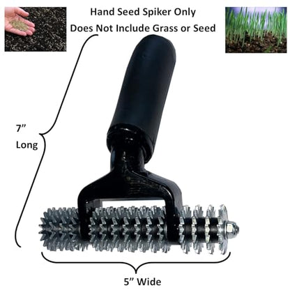 Keyfit Tools Hand Seeder Spiker Tool Grass Seed for Small Areas Dog Spots Brown Patch Dead Spots Tight Spaces & Small Garden Seeding