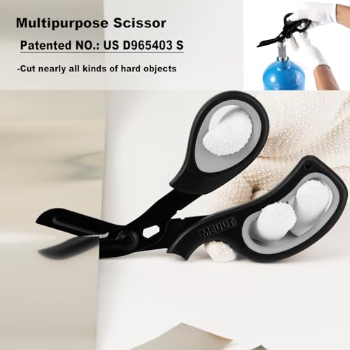MEUUT All Purpose Scissors 8 Inch 3 Pack utility scissor for Heavy Duty Use - color: Black+navy+white