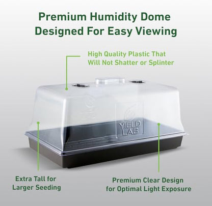 7 Inch Clone Dome - 50 Pack Humidity Vented Domes - Plant Growing - color: Clear, size: 50-Pack