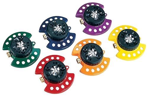 Dramm Duty Metal Base, Red 15021 ColorStorm 9-Pattern Premium Turret Sprinkler with Heavy-D - color: Red, style: Turret Sprinkler