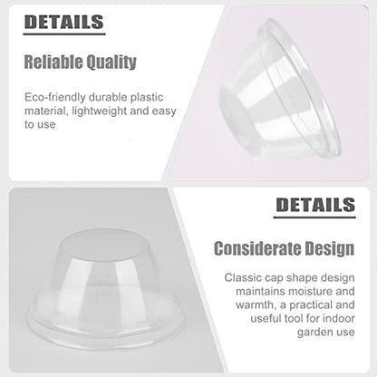 50 Pack Grow Domes, Replacement Grow Dome Caps Compatible with AeroGarden, Plant Covers for Hydroponic Growing System