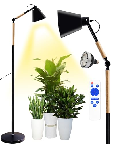 Standing Plant Grow Light, LED Growing Light Full Spectrum for Indoor Plants，4/8/12H Timer, Flow Grow Light for Tall Large Indoor Plants - size: Adjustable Swing-Arm Light