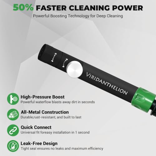 Garden Hose Nozzle Twist Adjustable High Pressure Metal