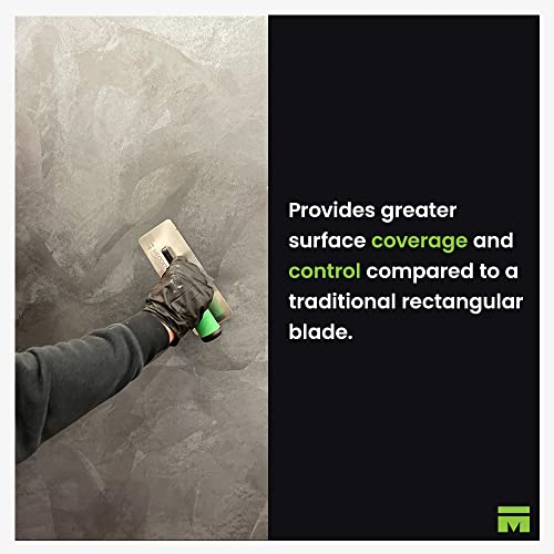 Stainless Steel Plaster Trowel, (9x4inch) Venetian Plaster Trowel, Plaster Tool, Oval Flexible 240x100mm, Meoded Paint & Plaster - size: 240x100mm oval