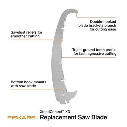 Fiskars XtendControl X3 Double-Hooked Replacement Saw Blade for Pole Pruner