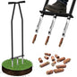 Manual Core Lawn Aerator with 3 High Strength Stainless Steel Tines
