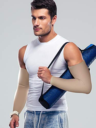 Bememo 12 Pairs UV Arm Sleeves Cooling Cover for Women Men - color: Solid Colors