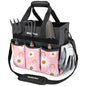 WORKPRO Garden Tool Bag, 10 Pockets and Shoulder Strap, Floral Pink - color: Floral Pink