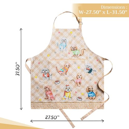Maison d' Hermine Aprons for women with Pocket 100% Cotton (27.50"x31.50") - color: 129 - Let’s Play
