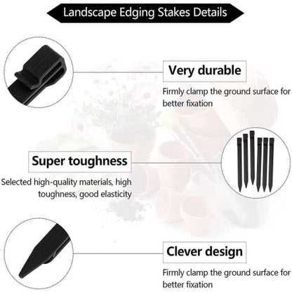 50 PCS Edging Stakes, Landscape Edging Stake for Gardening, Ground Stakes - size: 50 PCS