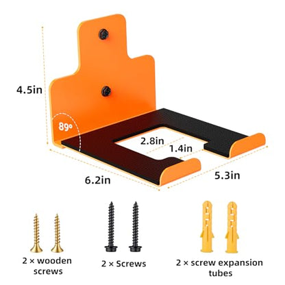 Wall-Mounted Weed Wacker Hanger, Garage Tool Organizer, 1 Pack Orange - color: orange 1 Pack