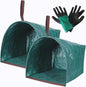 2-Pack 40-Gallon Heavy-Duty Reusable Yard Waste Bags with Gloves - style: 2 PACK leaf bags With Gardening Gloves