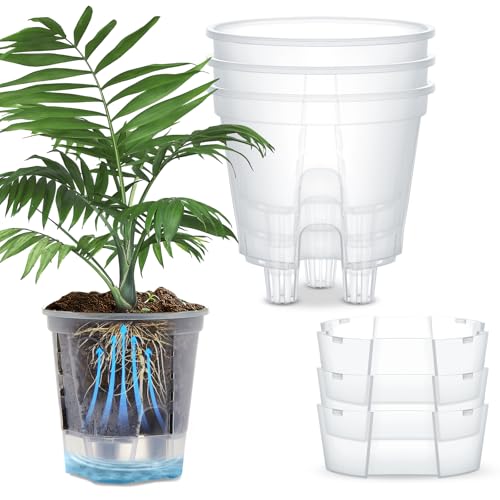 Wonderjune Self Watering Planter, 4.72'', Clear, 3 Pcs - color: Clear, size: 4.72''
